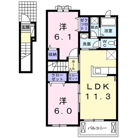 カミレＢの物件間取画像